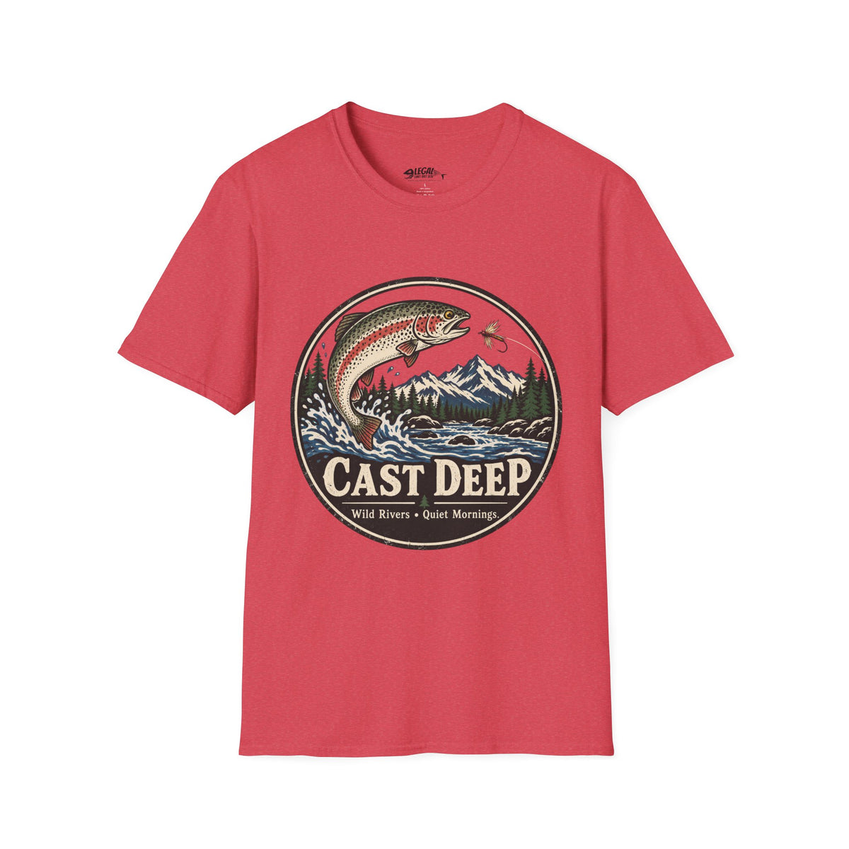 "Cast Deep Fly Fishing" T-Shirt for Anglers