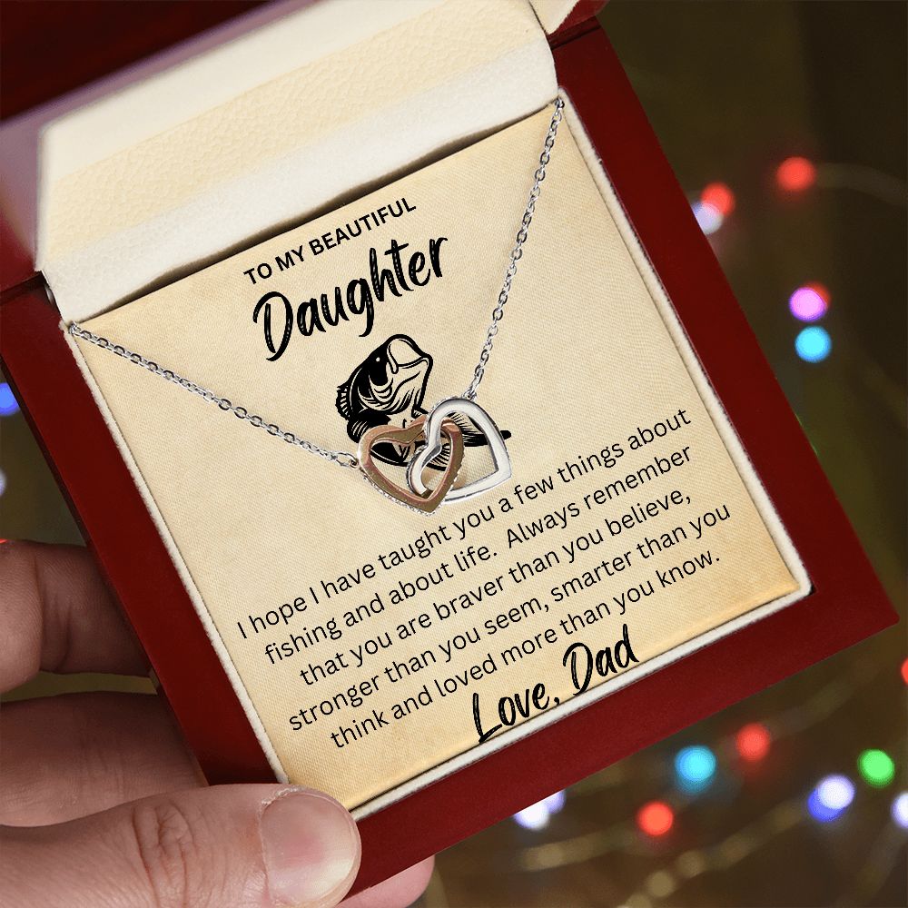 Daughter Gift Necklace - Fisherman Dad