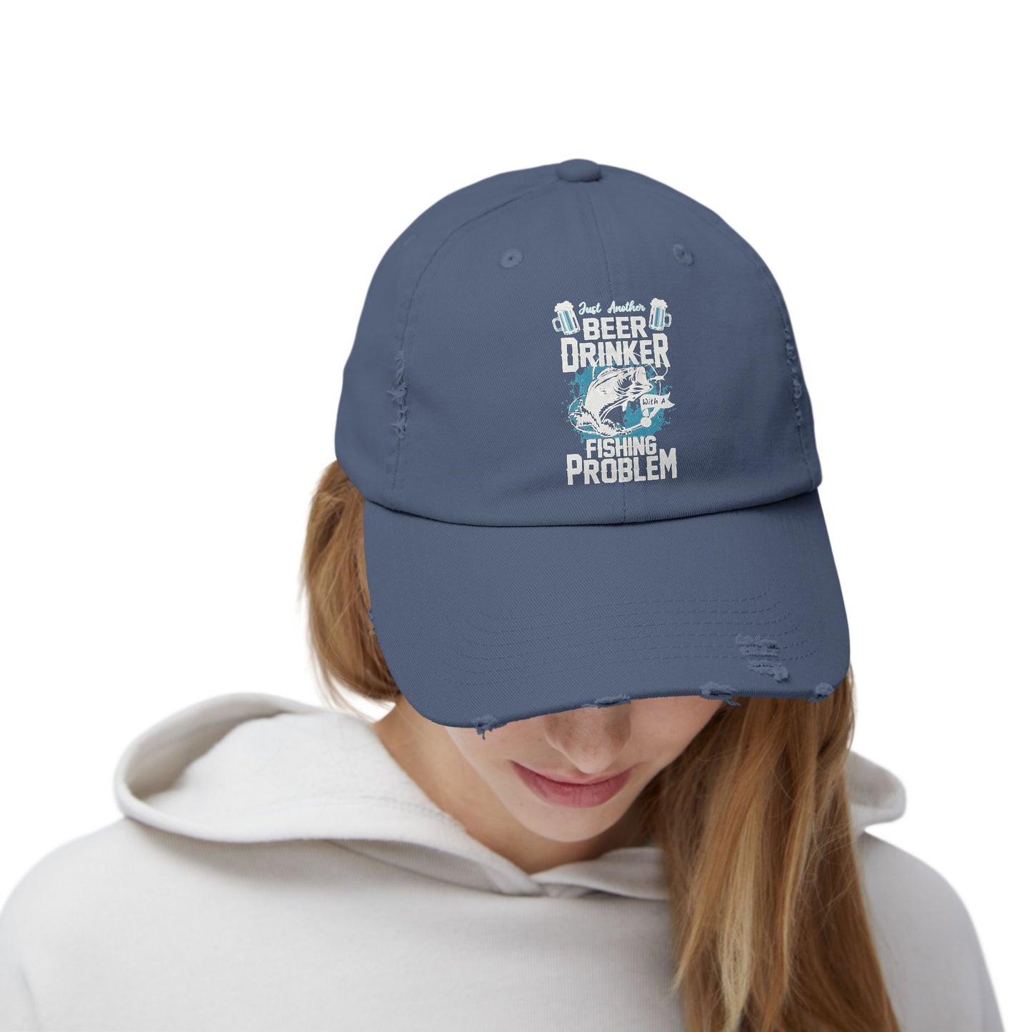 "Fishing Problem" Distressed Fishing Cap