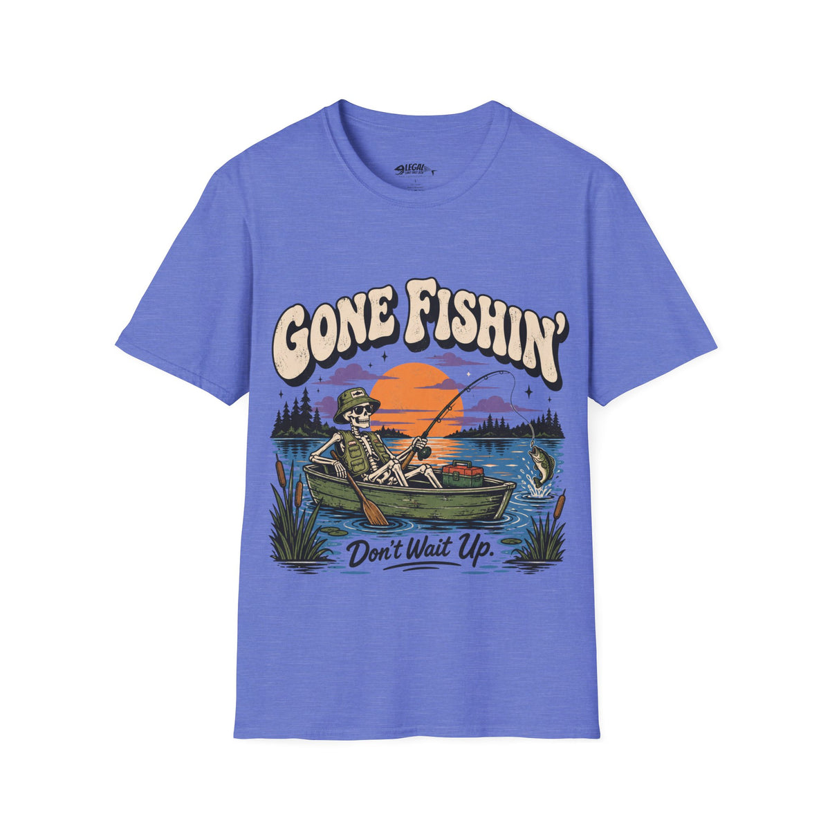 "Gone Fishing - Dont Wait Up" T-Shirt for Anglers