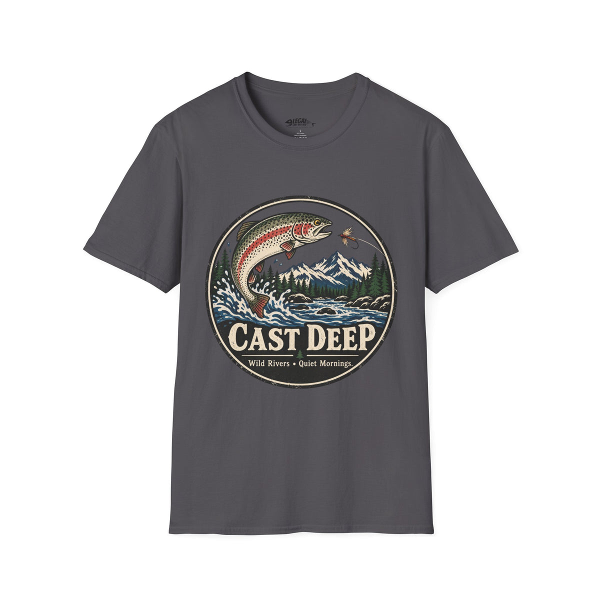 "Cast Deep Fly Fishing" T-Shirt for Anglers