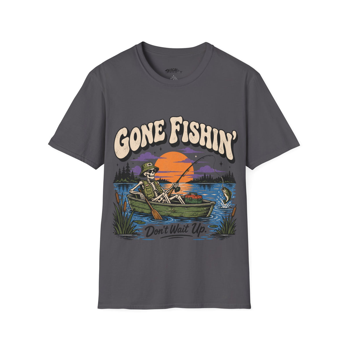 "Gone Fishing - Dont Wait Up" T-Shirt for Anglers
