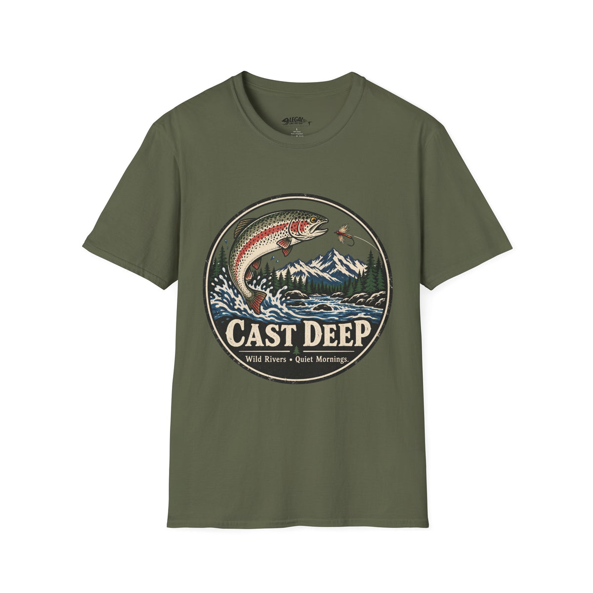 "Cast Deep Fly Fishing" T-Shirt for Anglers