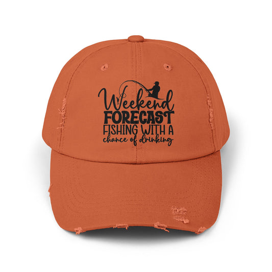 "Weekend Forecast" Distressed Fishing Cap