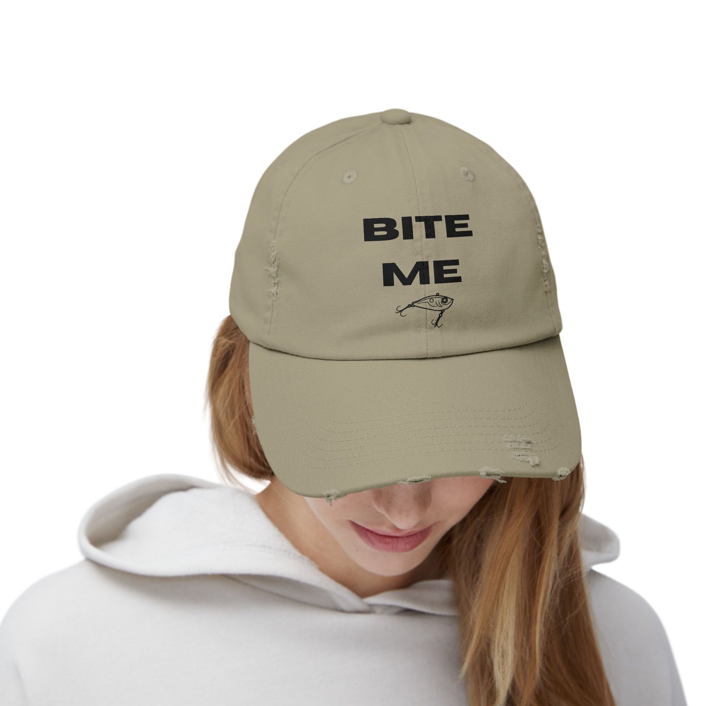 Bite Me (jig) Unisex Distressed Cap