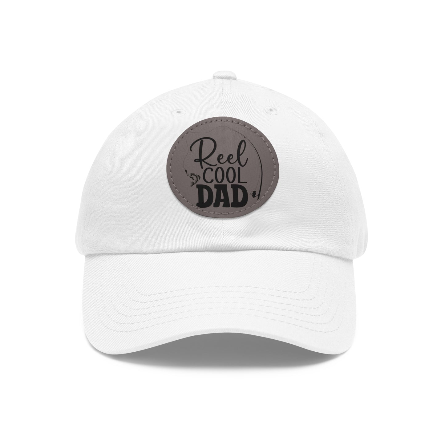 Reel Cool Dad Hat with Leather Patch (Round)