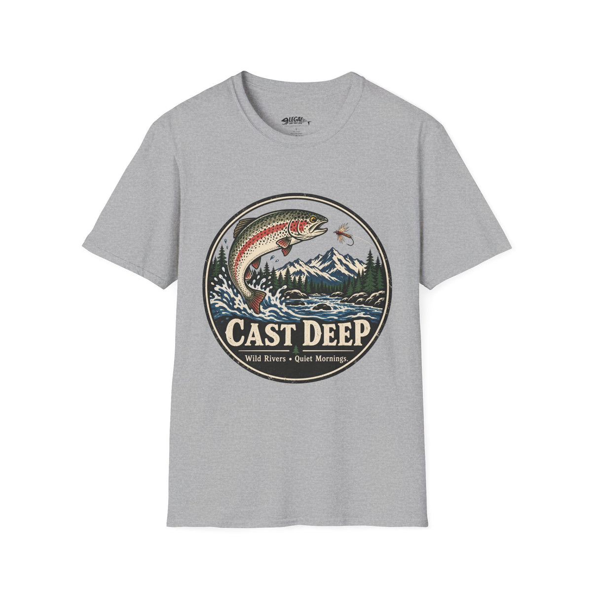 "Cast Deep Fly Fishing" T-Shirt for Anglers