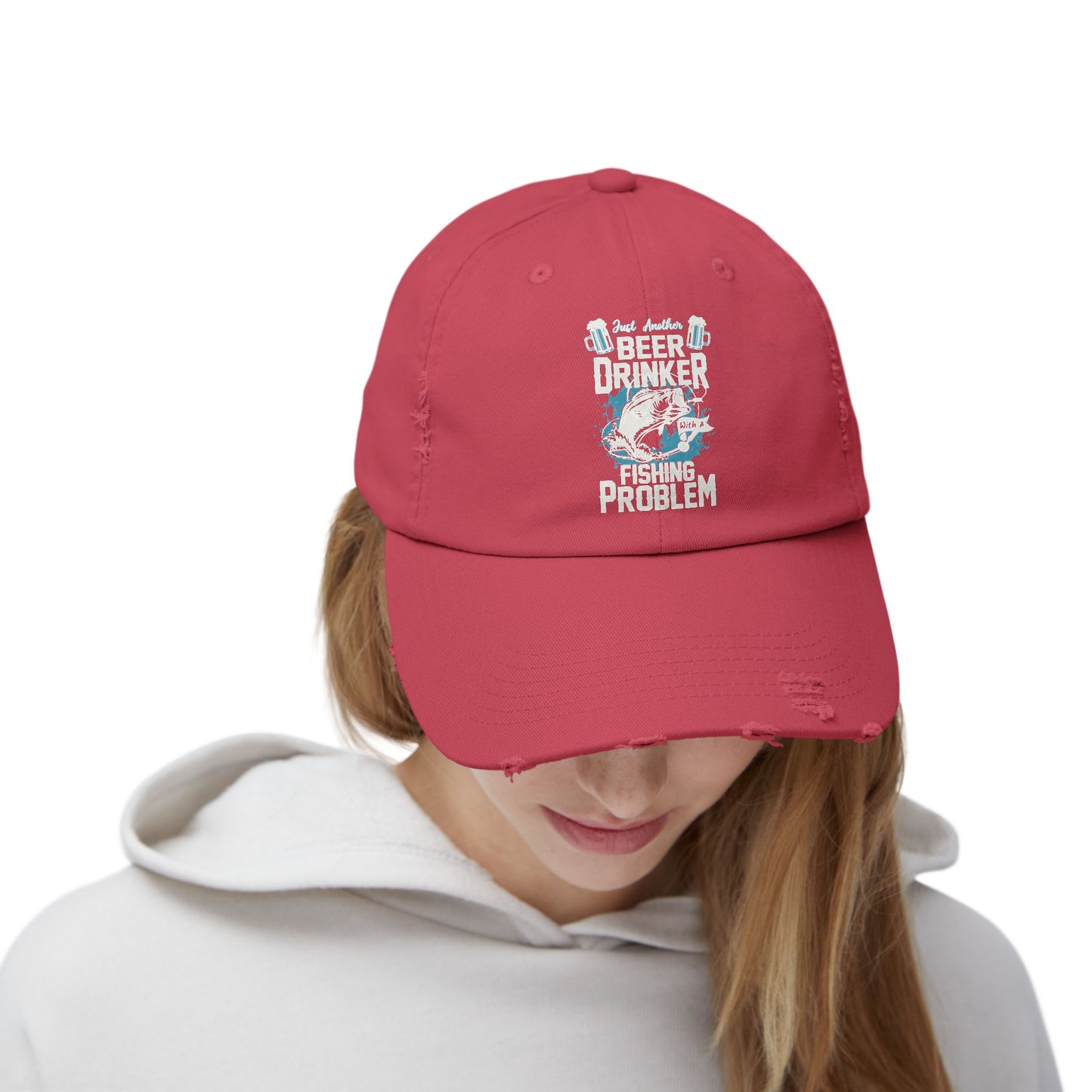 "Fishing Problem" Distressed Fishing Cap