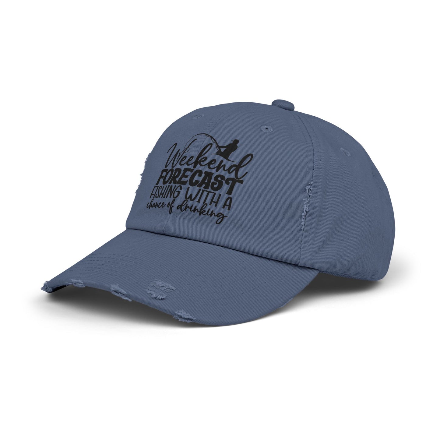 "Weekend Forecast" Distressed Fishing Cap