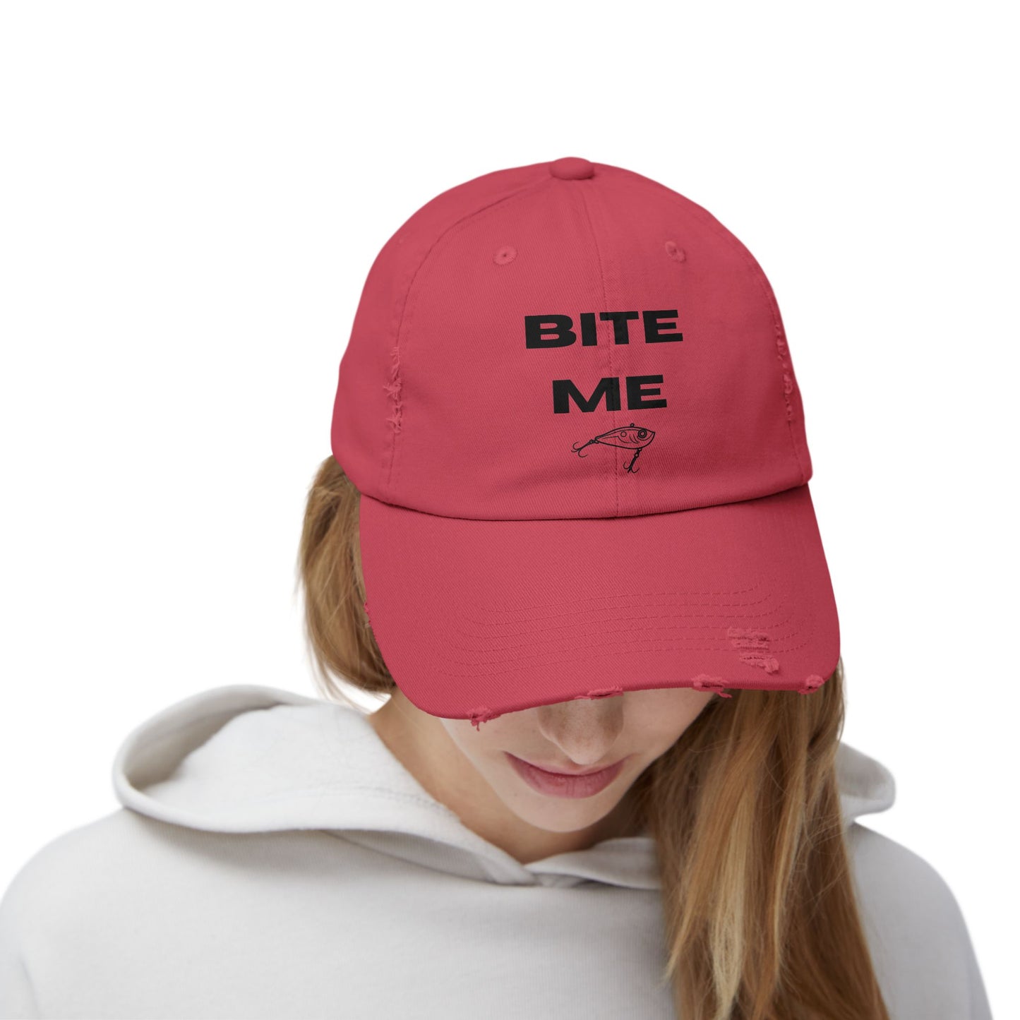 Bite Me (jig) Unisex Distressed Cap