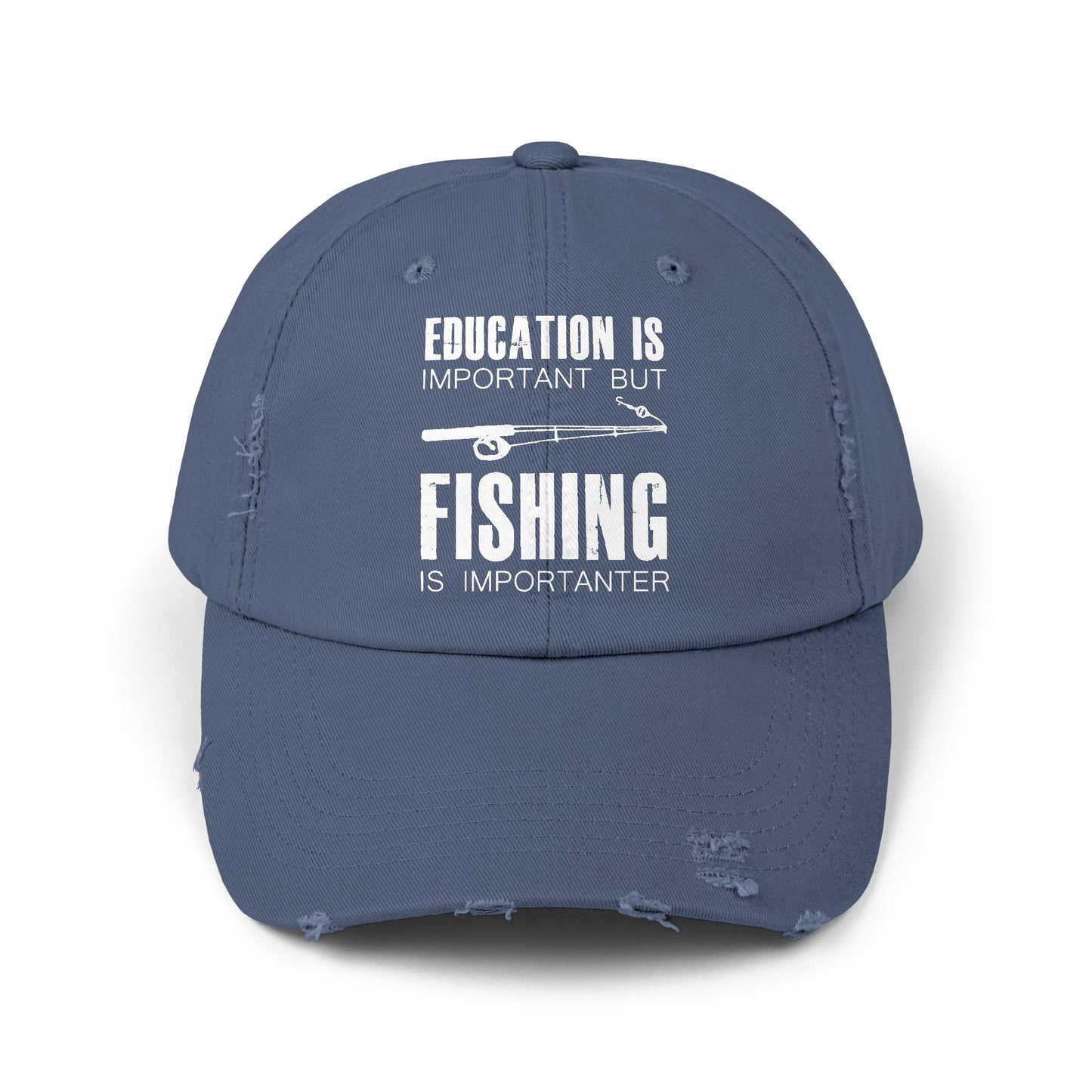 Fishing Is Importner Unisex Distressed Cap