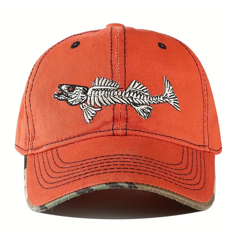 Reel Style 100% Cotton Fishbone Cap