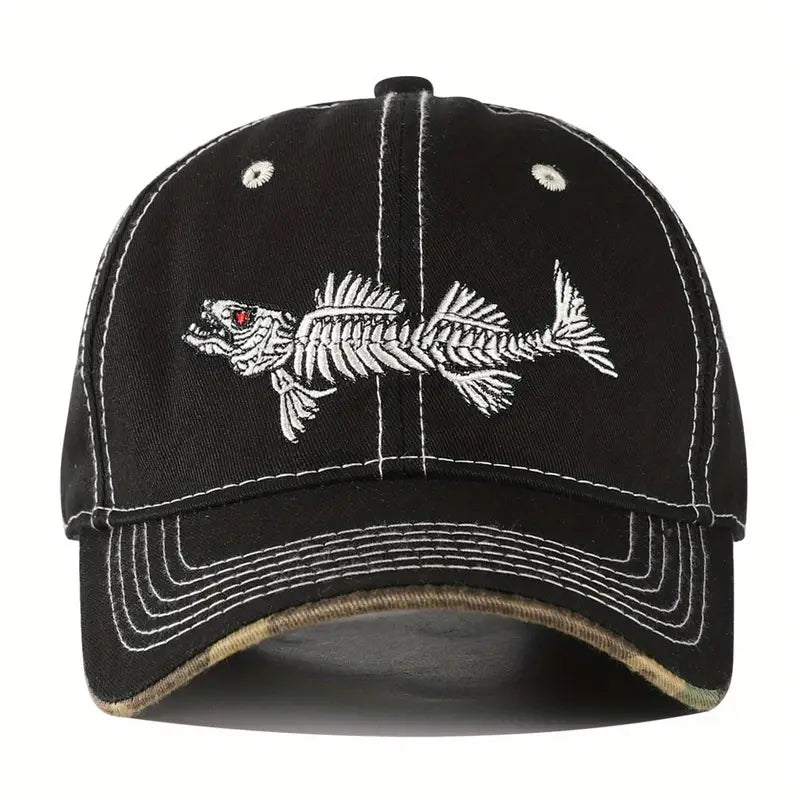 Reel Style 100% Cotton Fishbone Cap