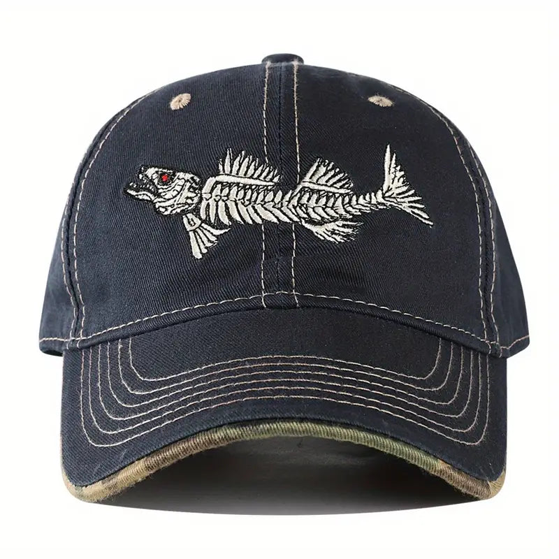 Reel Style 100% Cotton Fishbone Cap – Legal Limit Bait Box
