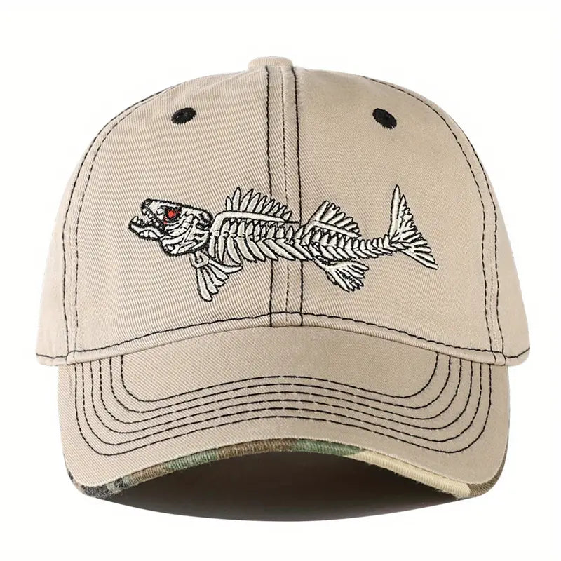 Reel Style 100% Cotton Fishbone Cap