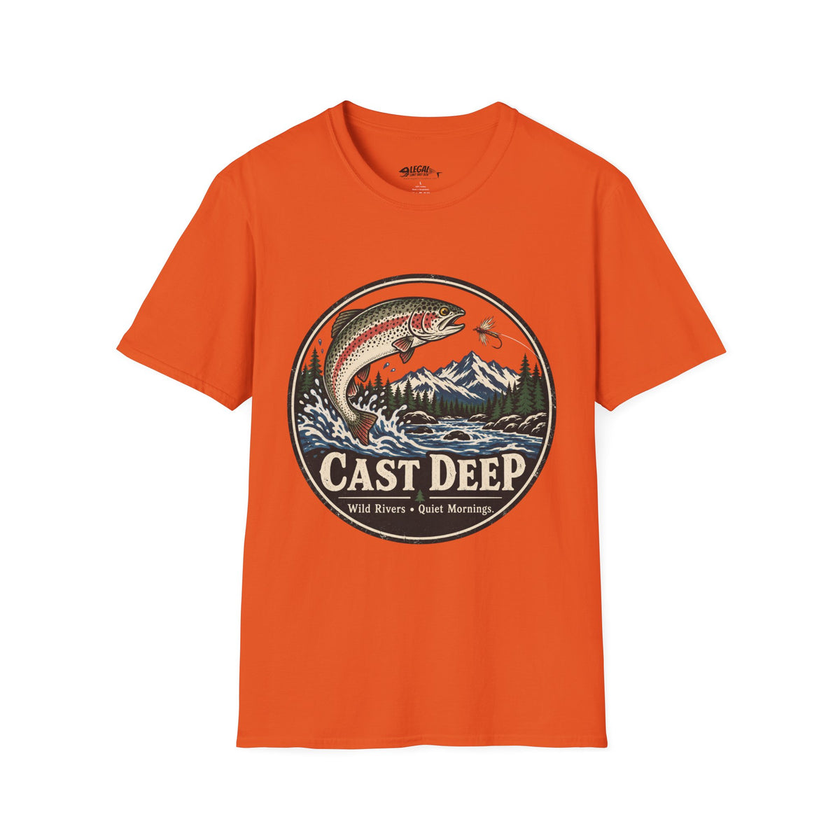 "Cast Deep Fly Fishing" T-Shirt for Anglers