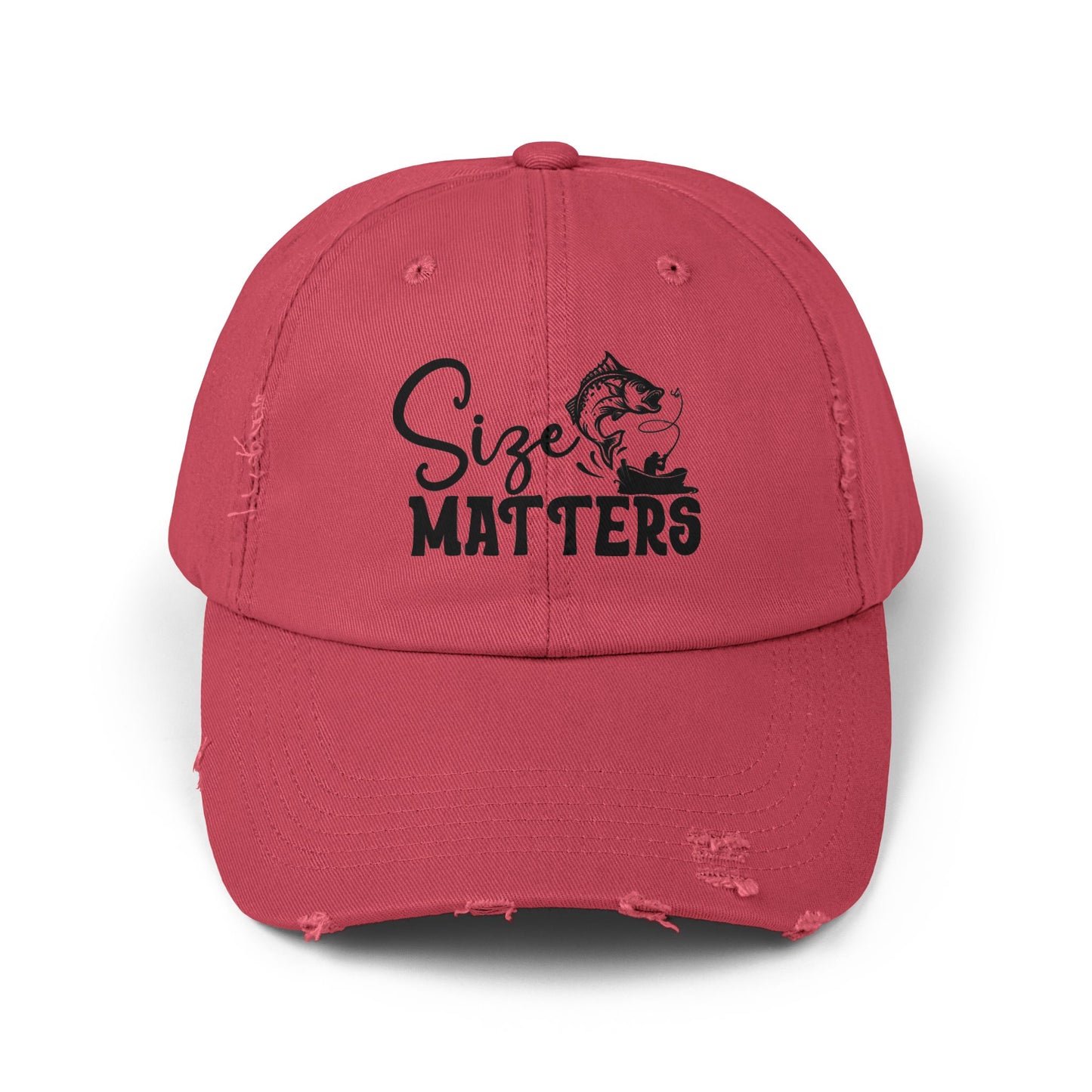 "Size Matters" Distressed Fishing Cap
