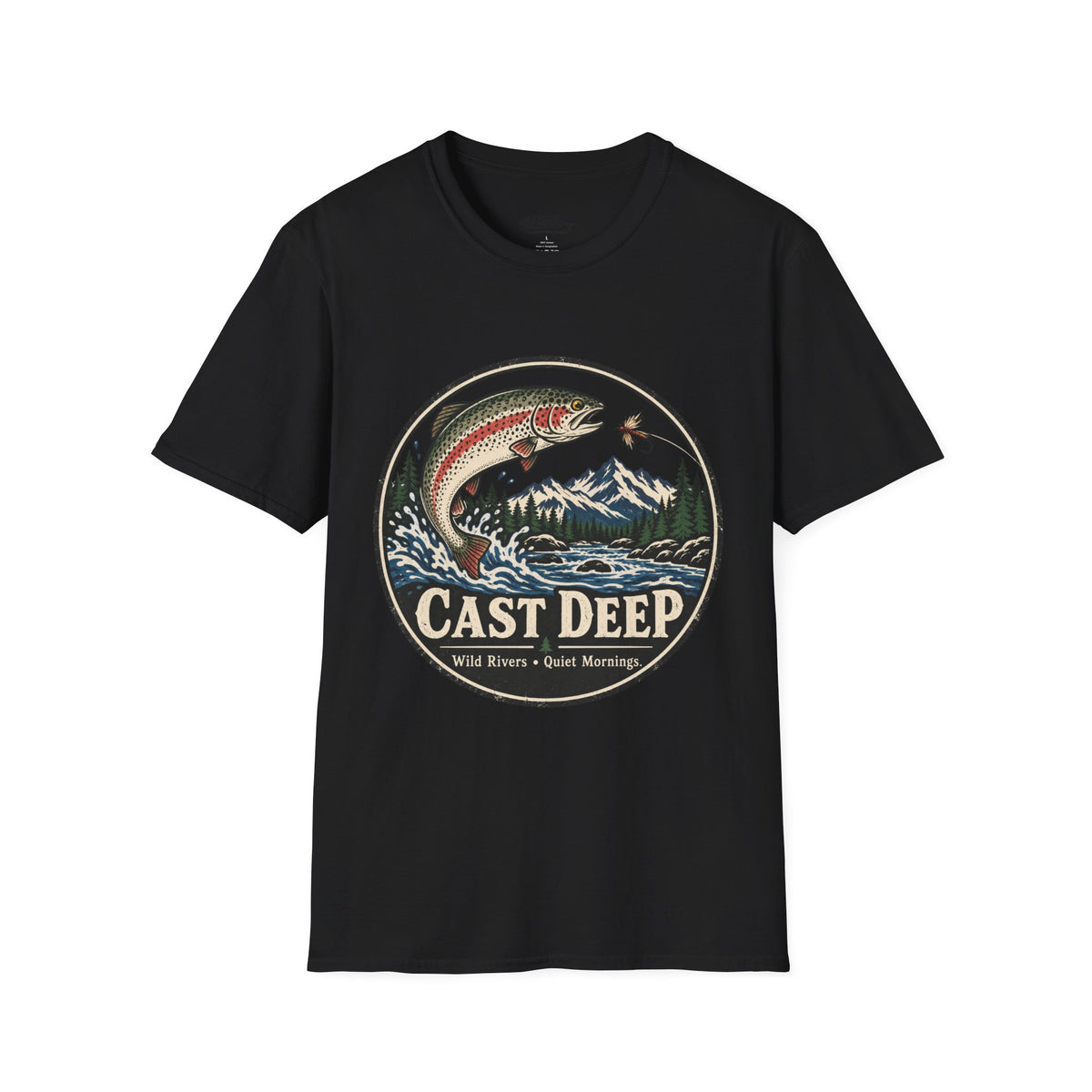 "Cast Deep Fly Fishing" T-Shirt for Anglers