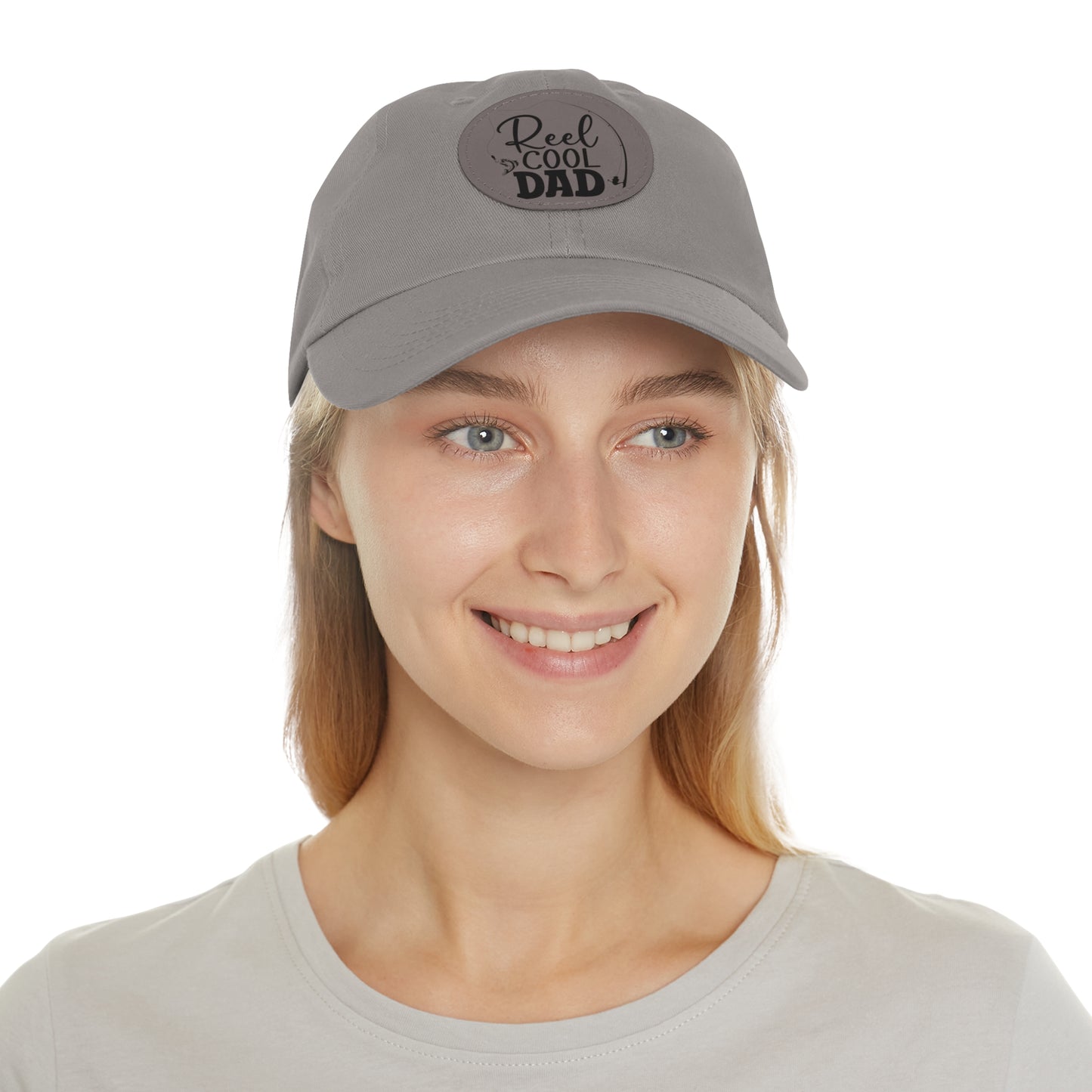 Reel Cool Dad Hat with Leather Patch (Round)