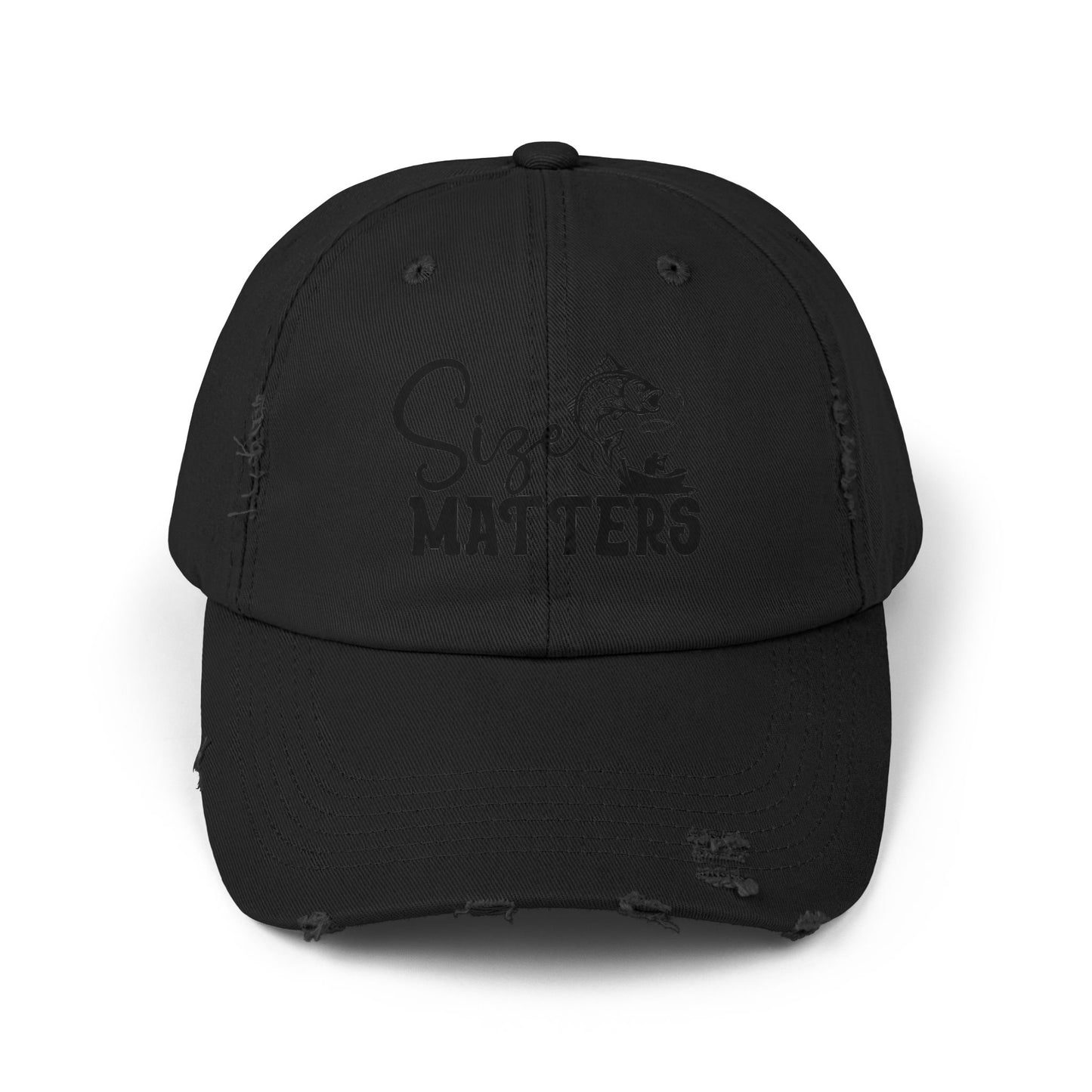 "Size Matters" Distressed Fishing Cap