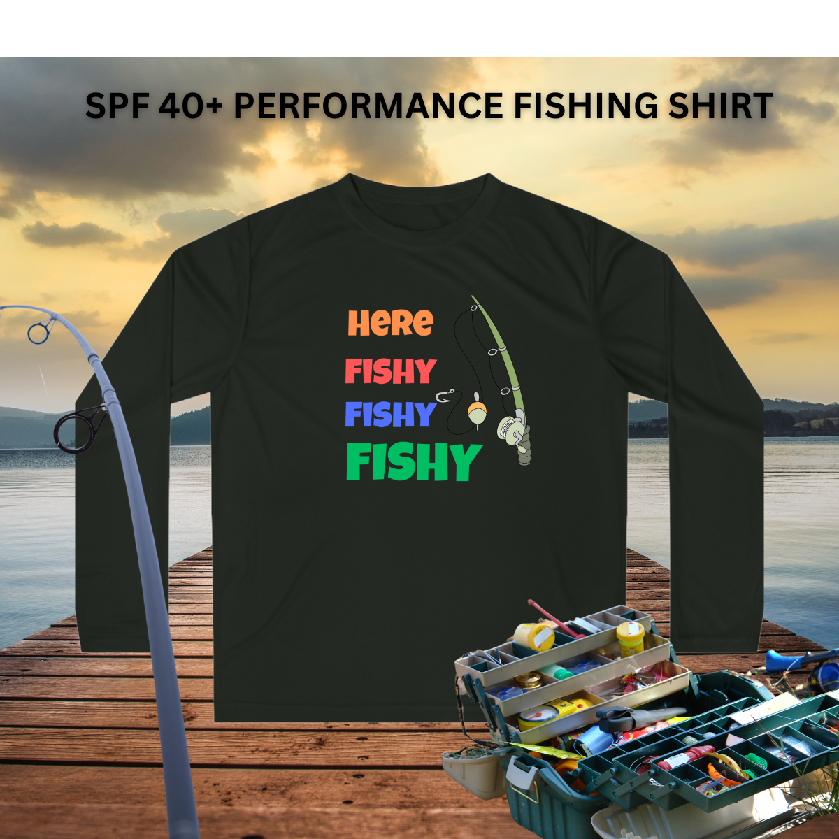 Here Fishy Performance Fishing Shirt