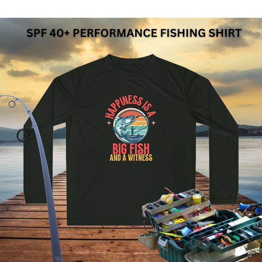 Happiness is a Big FISH Performance Fishing Shirt