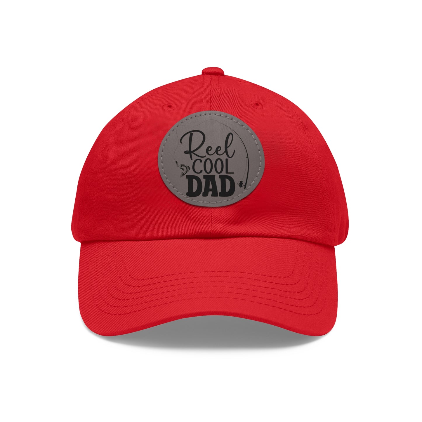 Reel Cool Dad Hat with Leather Patch (Round)