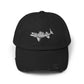 Distressed Cap - Fishbone Design for Anglers and Fishing Enthusiasts