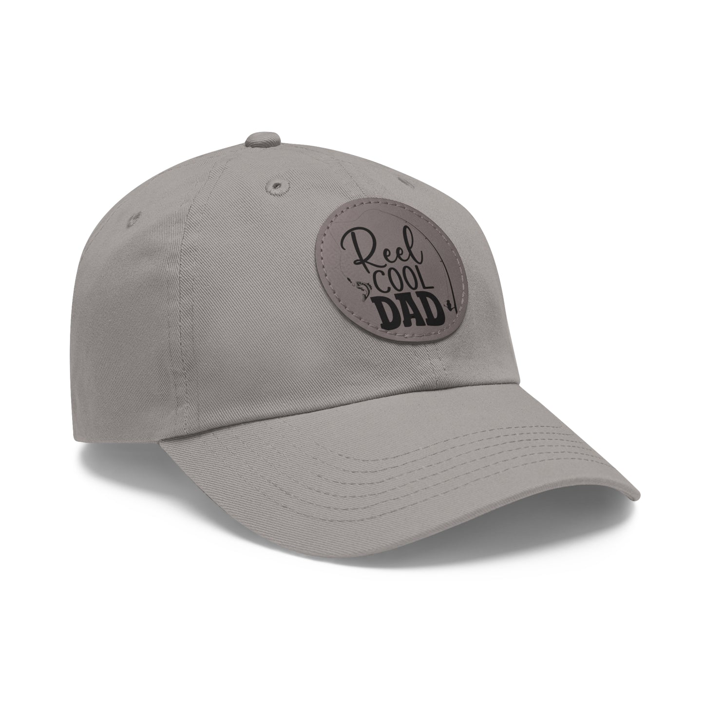 Reel Cool Dad Hat with Leather Patch (Round)