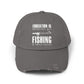 "Fishing is Importanter" Distressed Fishing Cap