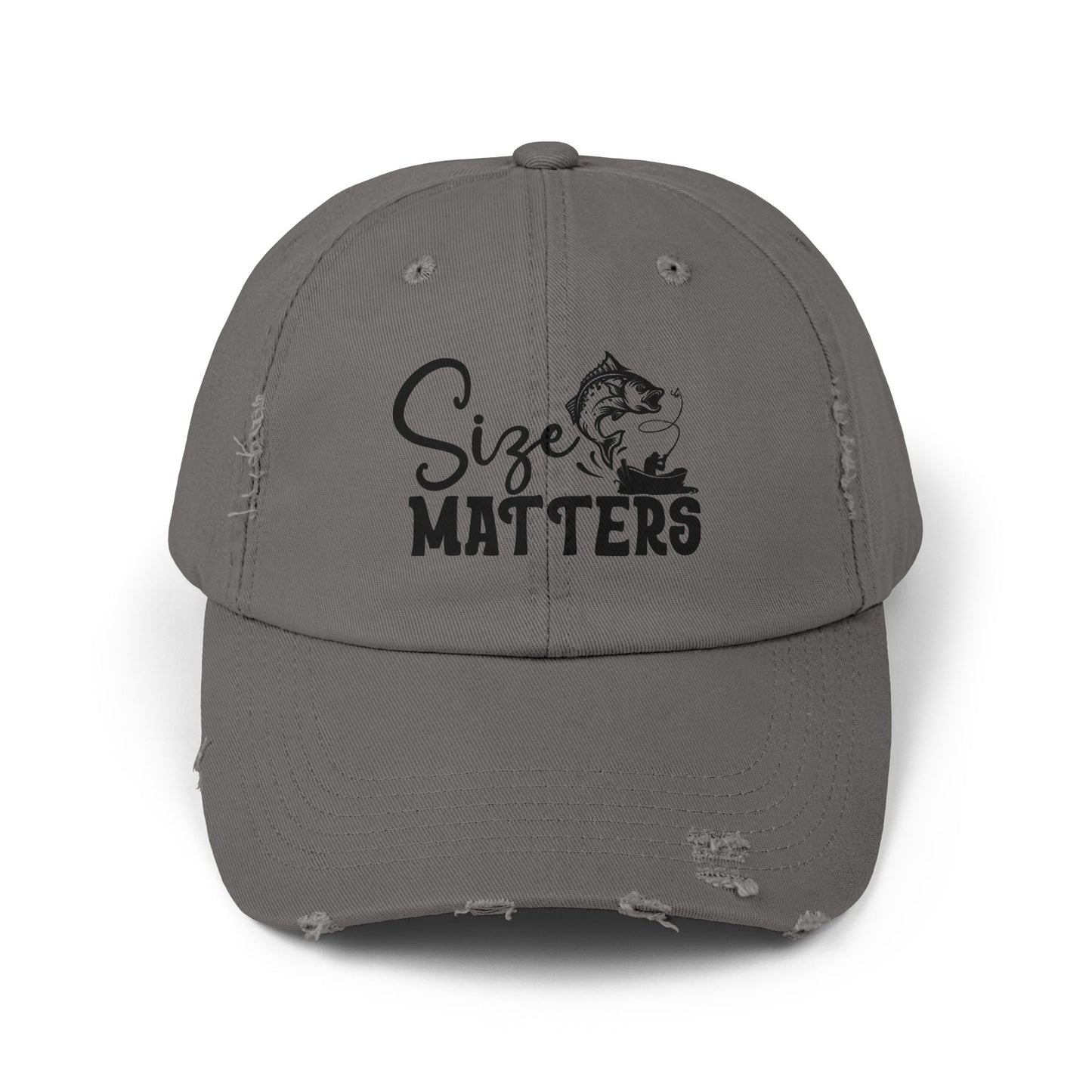 "Size Matters" Distressed Fishing Cap