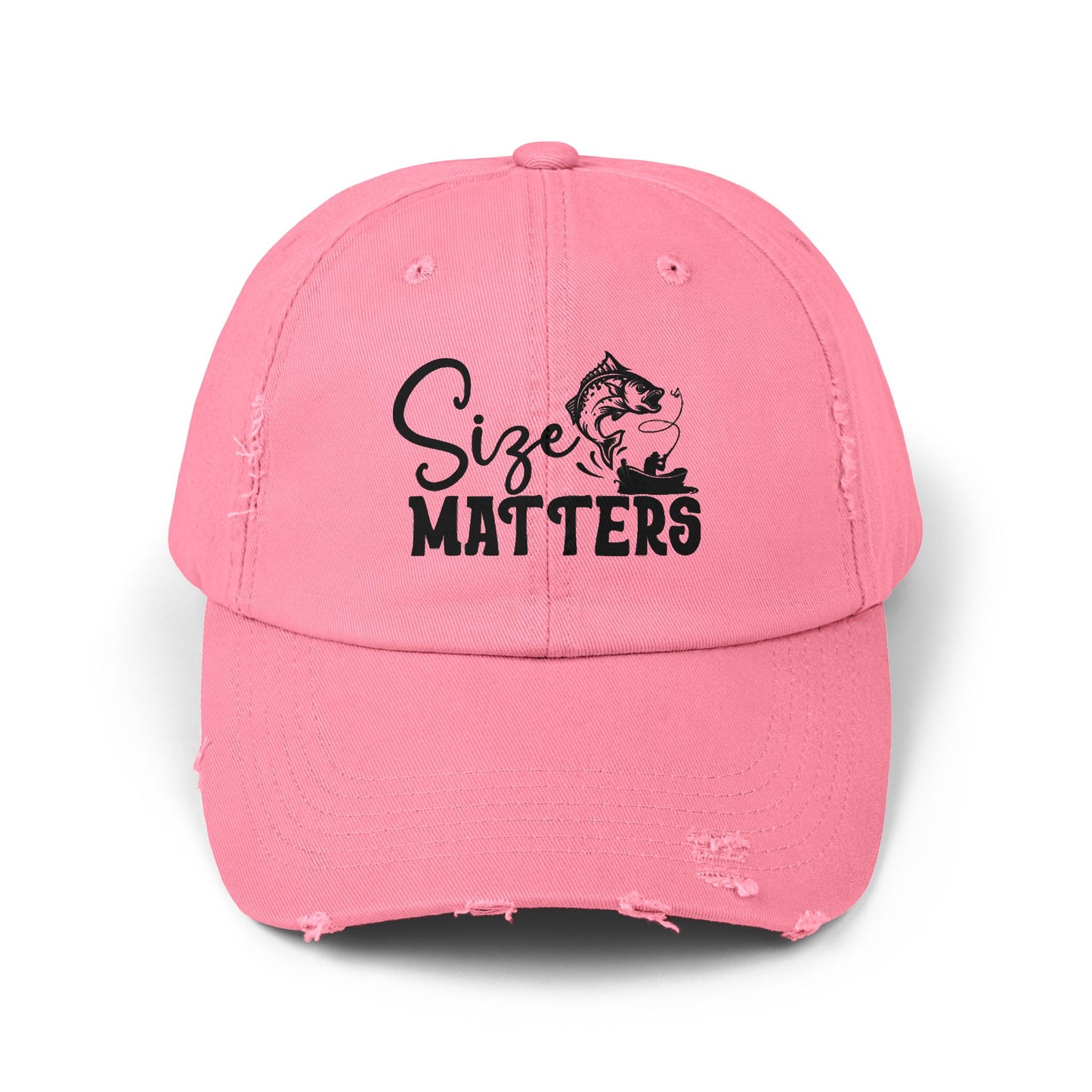 "Size Matters" Distressed Fishing Cap