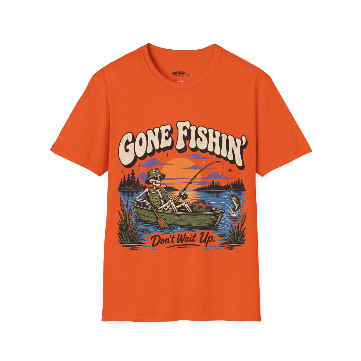 "Gone Fishing - Dont Wait Up" T-Shirt for Anglers