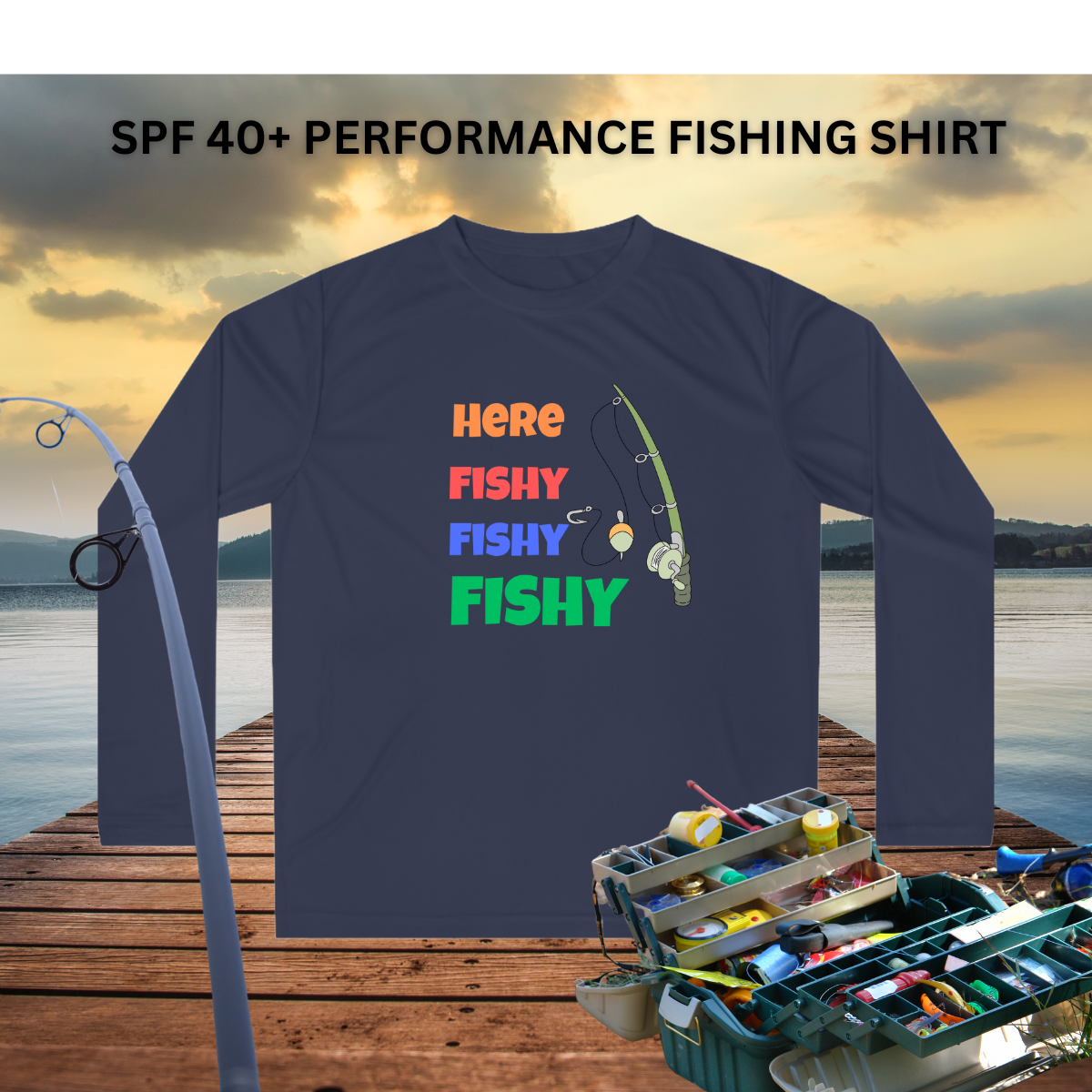 Here Fishy Performance Fishing Shirt