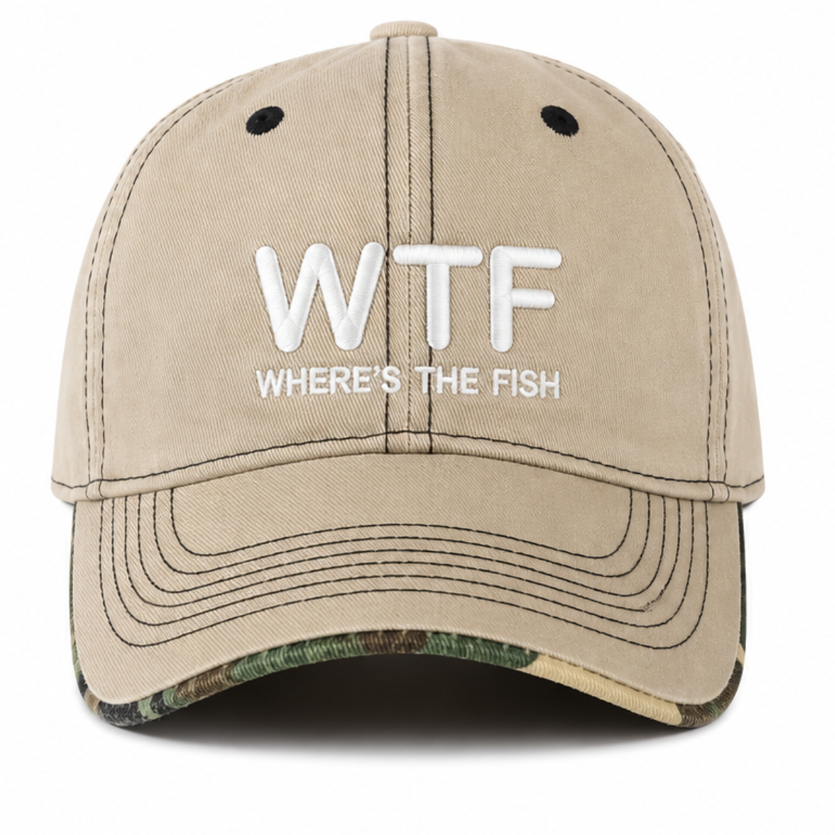 NEW - "Embroidered" WTF Fishing Caps