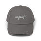 Distressed Cap - Fishbone Design for Anglers and Fishing Enthusiasts