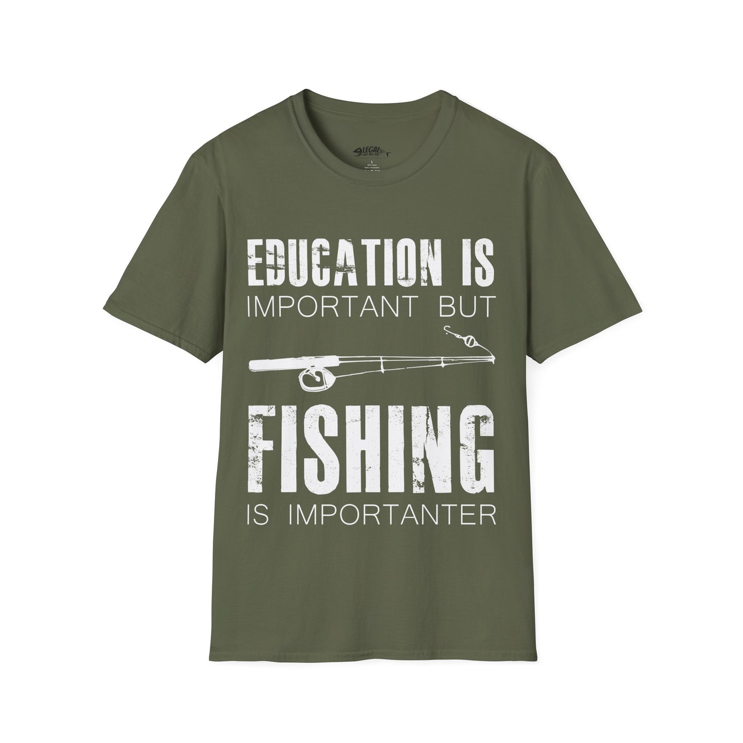"Education is Important" T-Shirt for Anglers