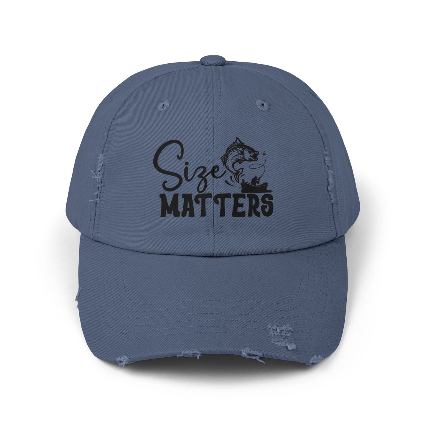"Size Matters" Distressed Fishing Cap