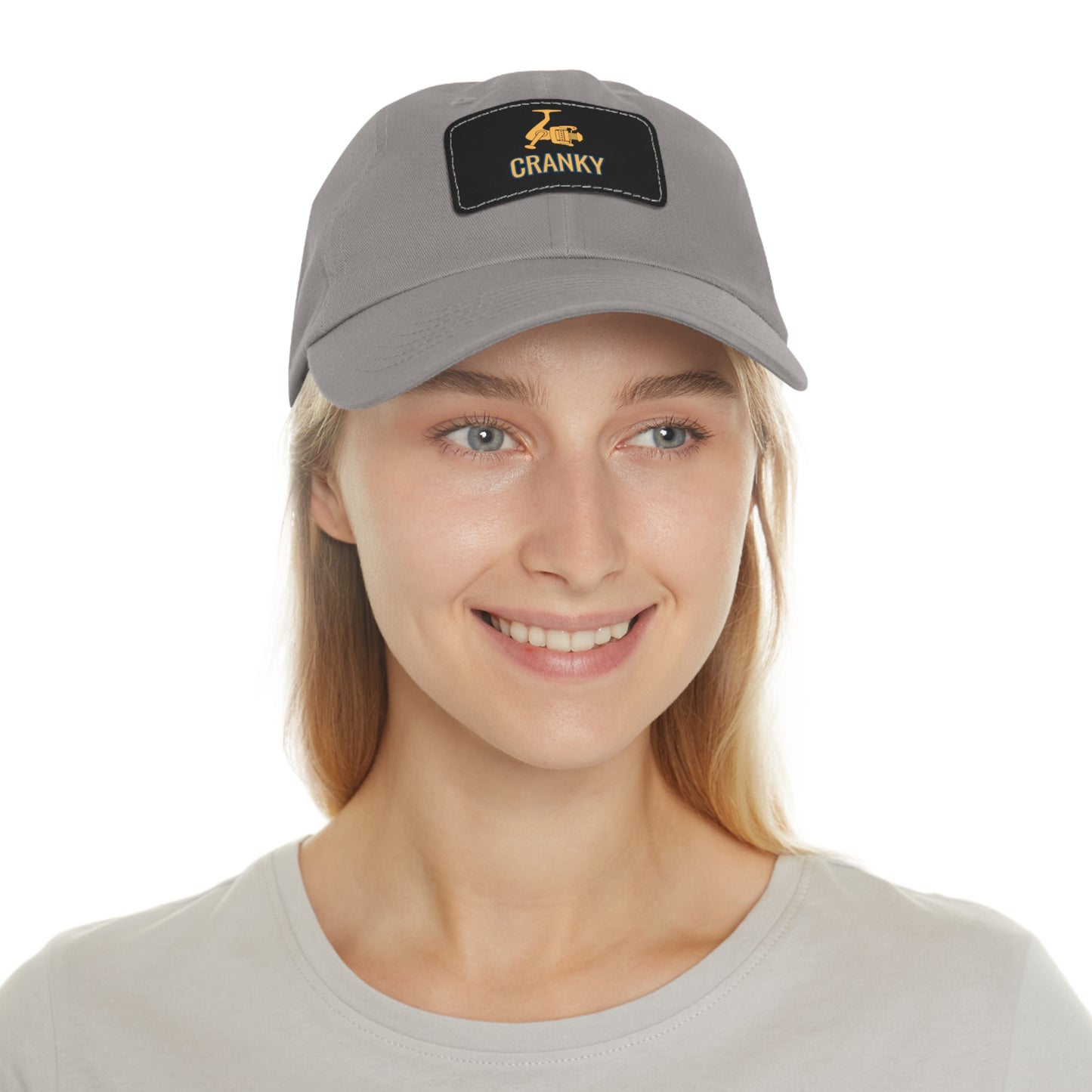 Cranky Dad Hat with Leather Patch (Rectangle)