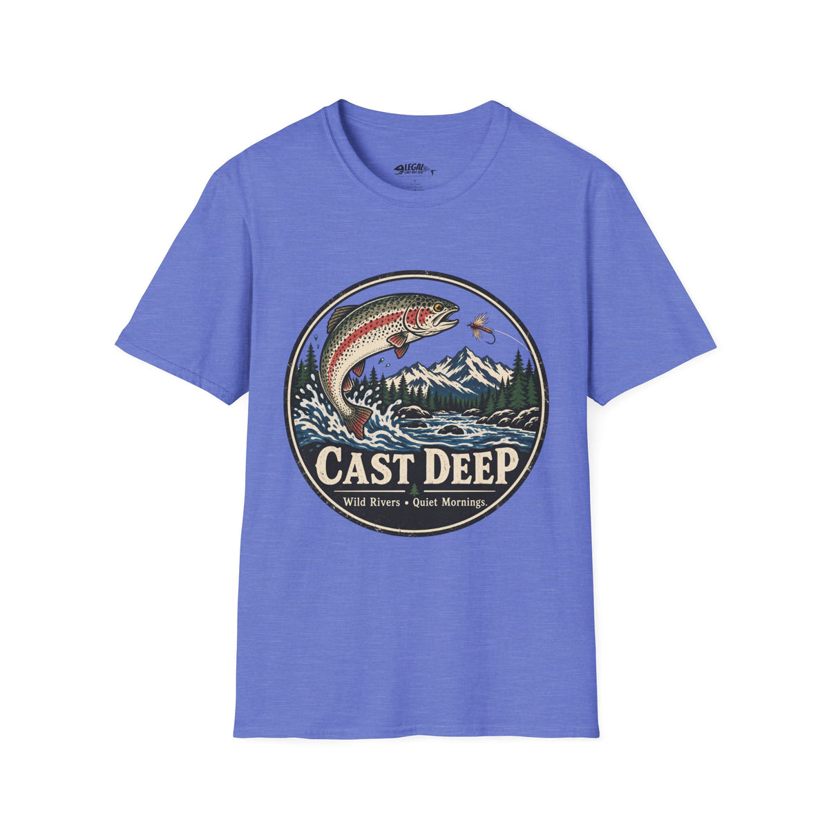 "Cast Deep Fly Fishing" T-Shirt for Anglers