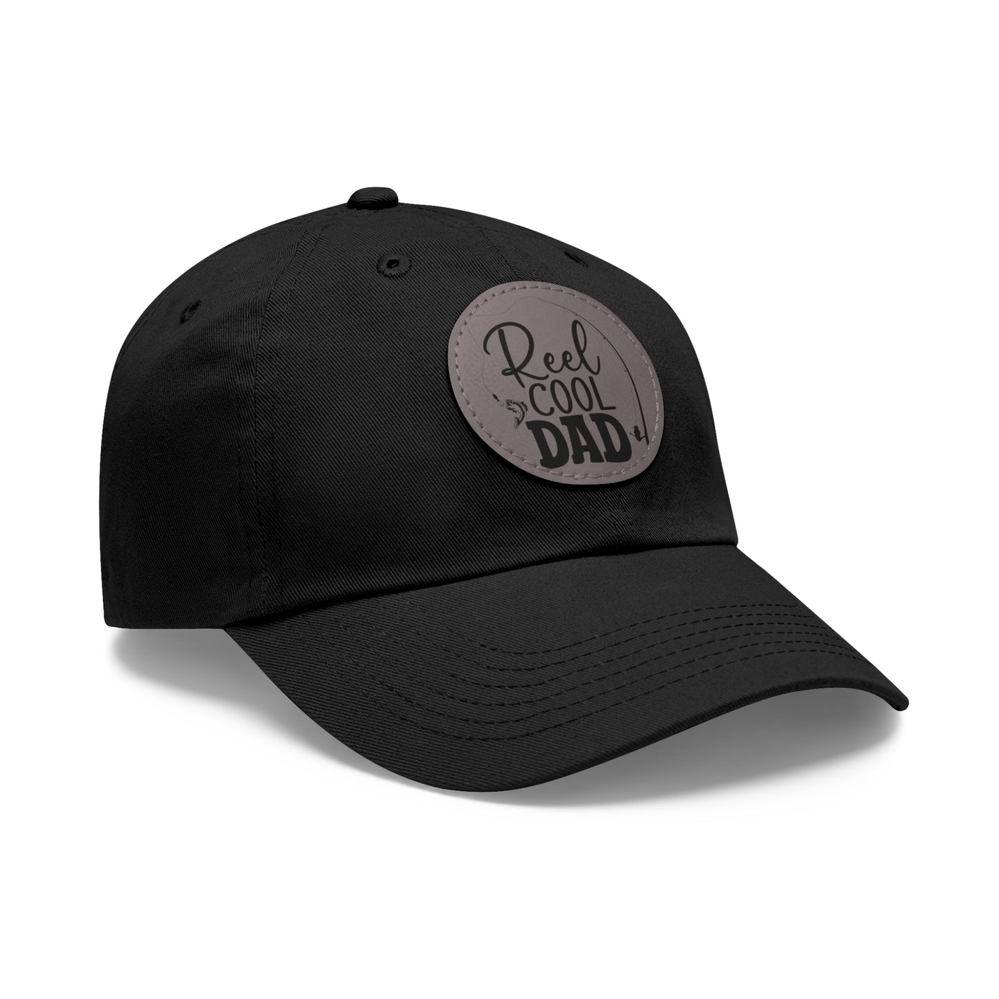 Reel Cool Dad Hat with Leather Patch (Round)