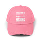 "Fishing is Importanter" Distressed Fishing Cap