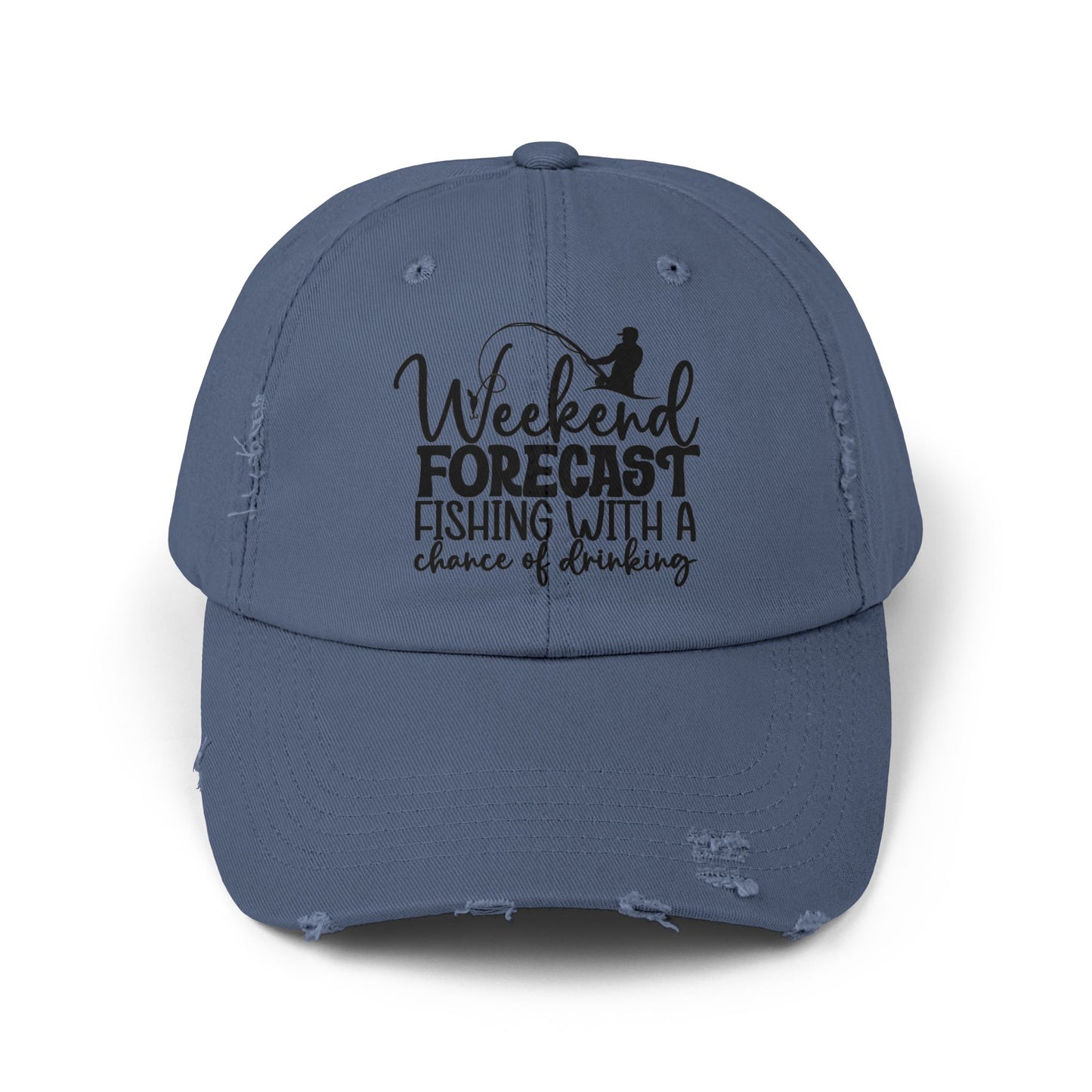 "Weekend Forecast" Distressed Fishing Cap
