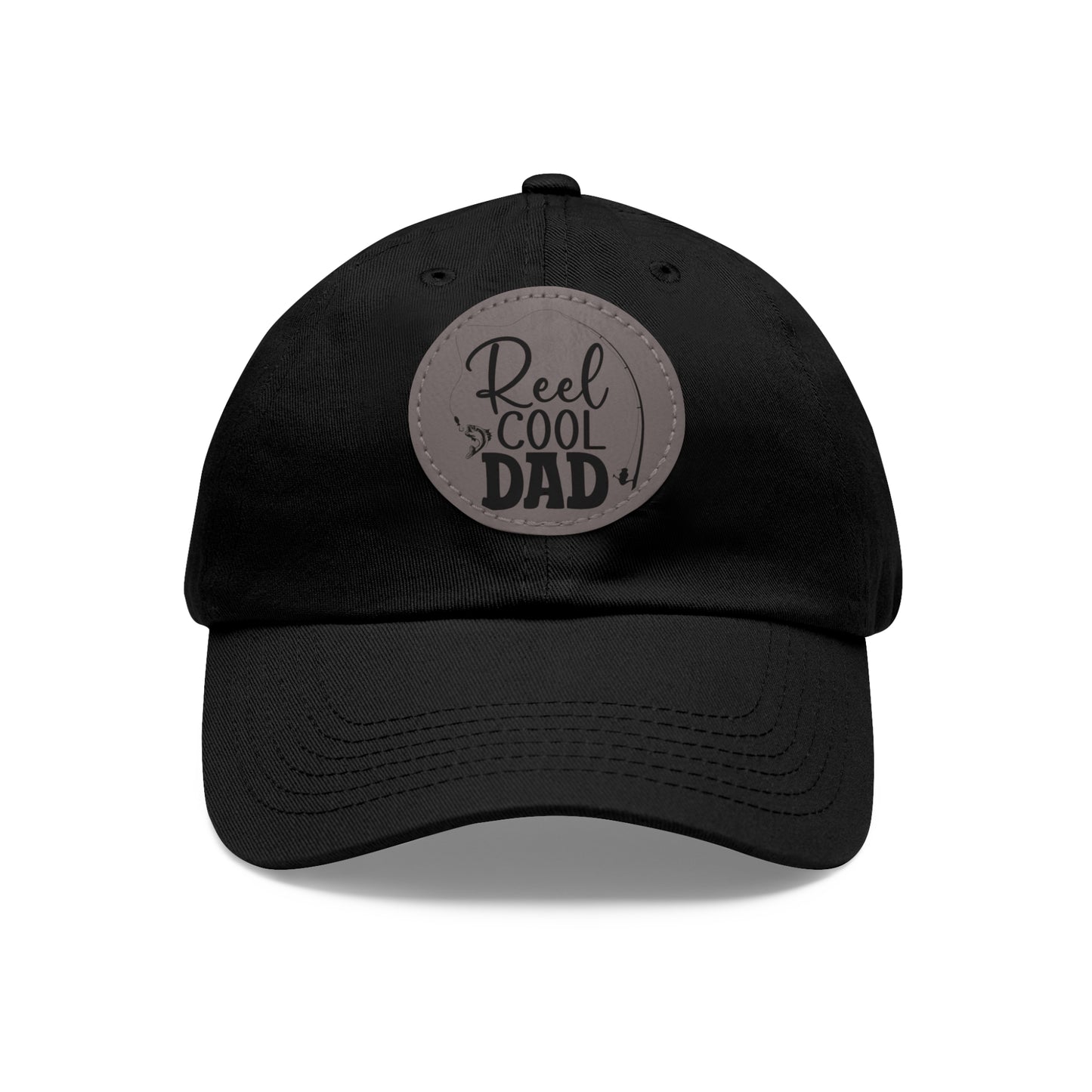 Reel Cool Dad Hat with Leather Patch (Round)