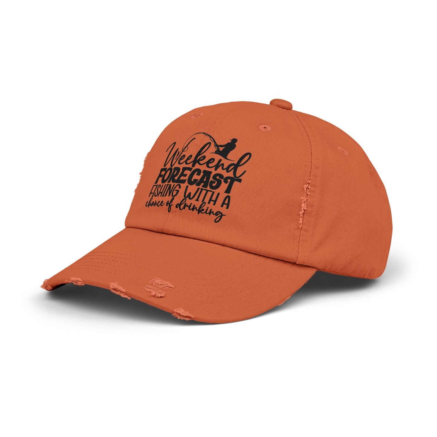 "Weekend Forecast" Distressed Fishing Cap