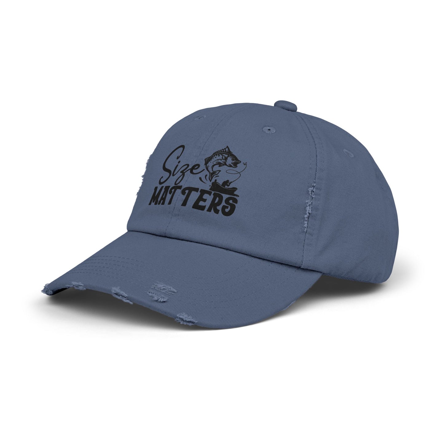 "Size Matters" Distressed Fishing Cap