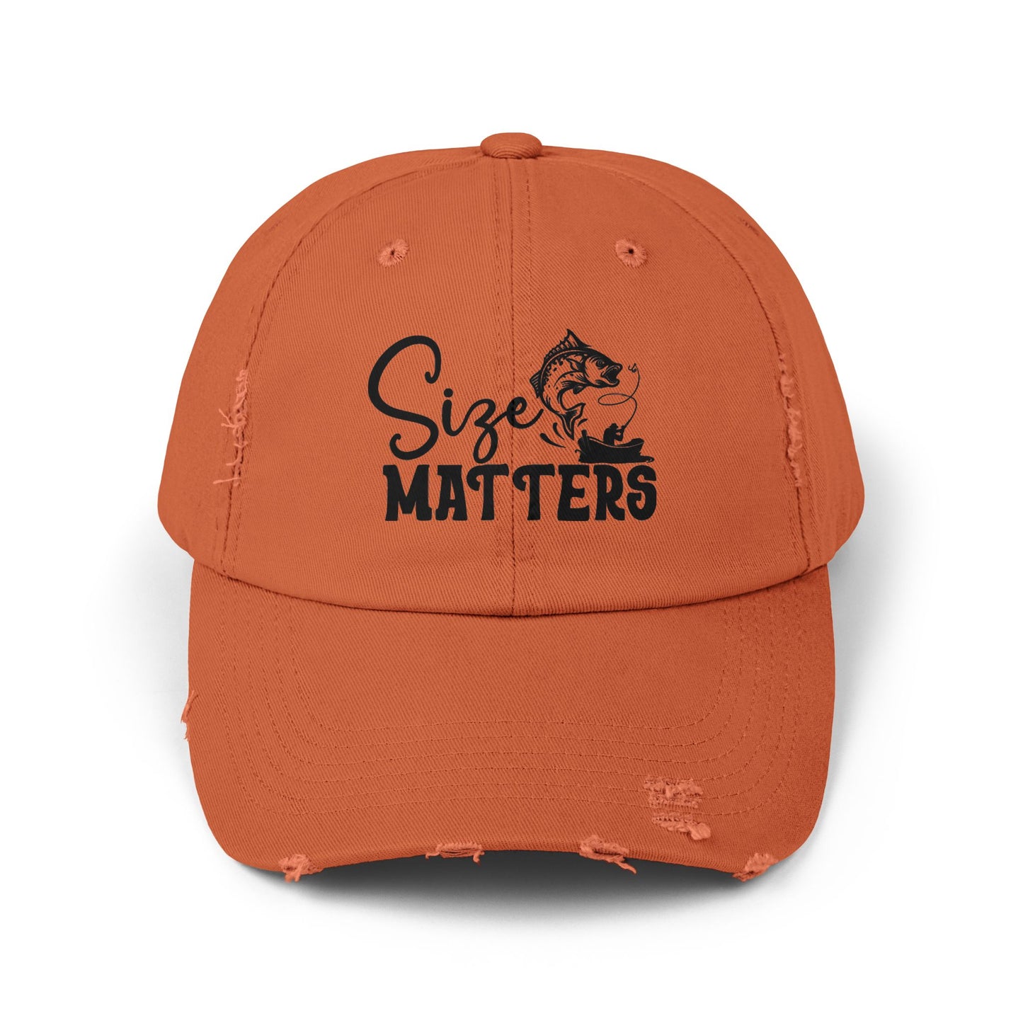 "Size Matters" Distressed Fishing Cap