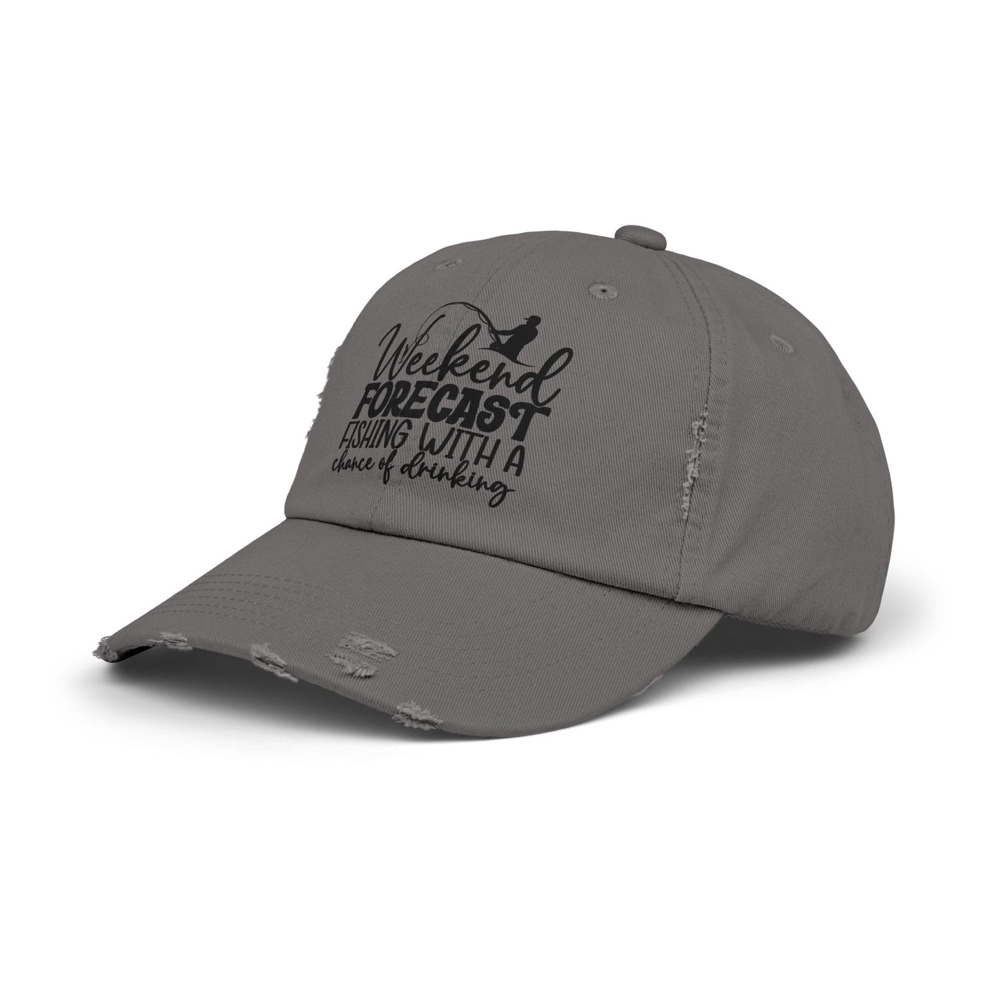 "Weekend Forecast" Distressed Fishing Cap