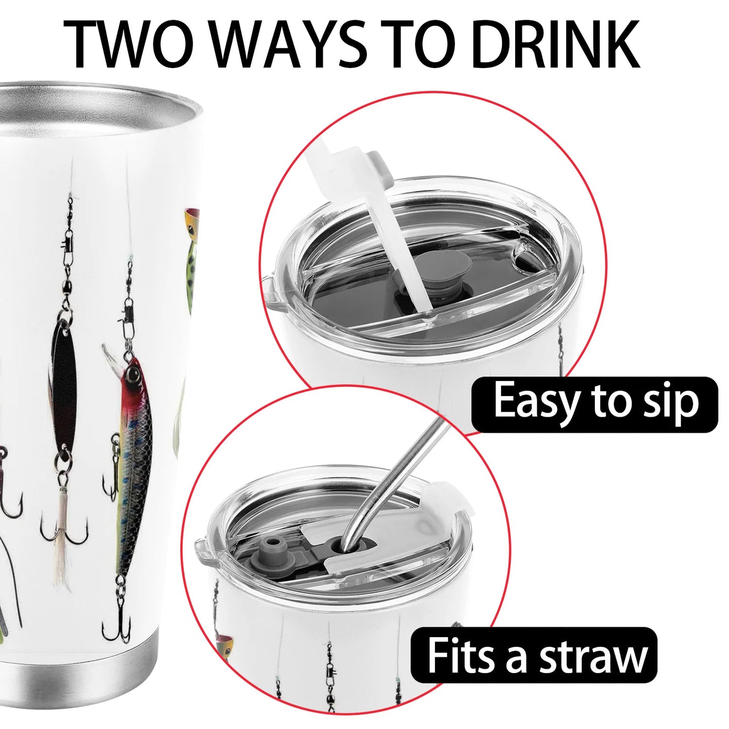 1pc 20oz Stainless Steel Catch & Sip Tumbler - Buy 2 Get One FREE!