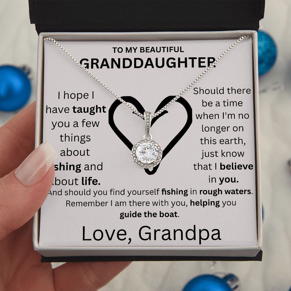 Granddaughter - Rough Waters Eternal Hope Necklace (Grandpa)